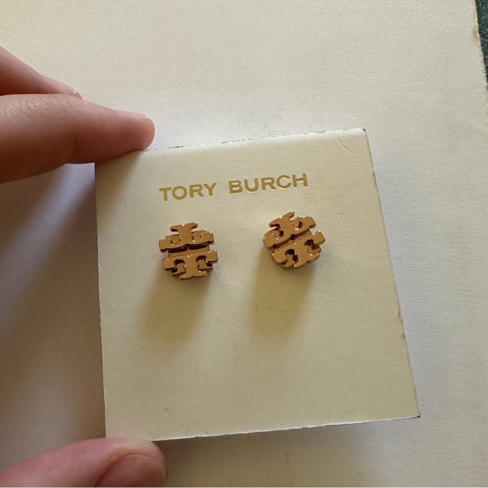 Tory Burch rose gold earrings